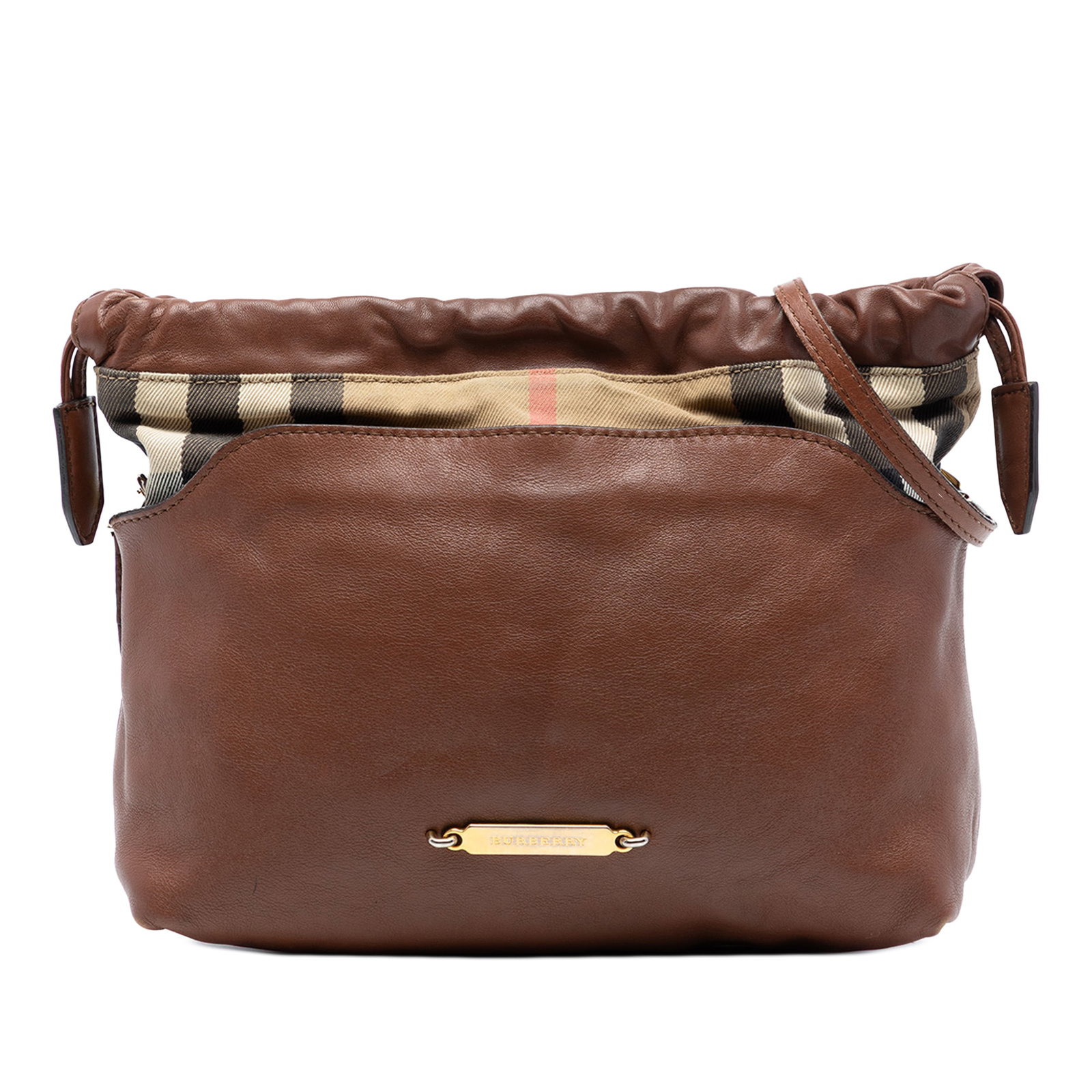 Burberry Little Crush Crossbody Bag in House Check Canvas and Calfskin: Burberry Little Crush Crossbody Bag in House Check Canvas and Calfskin This Burberry House Check Canvas and Calfskin Little Crush Crossbody bag features a combination of leather and canvas, complement