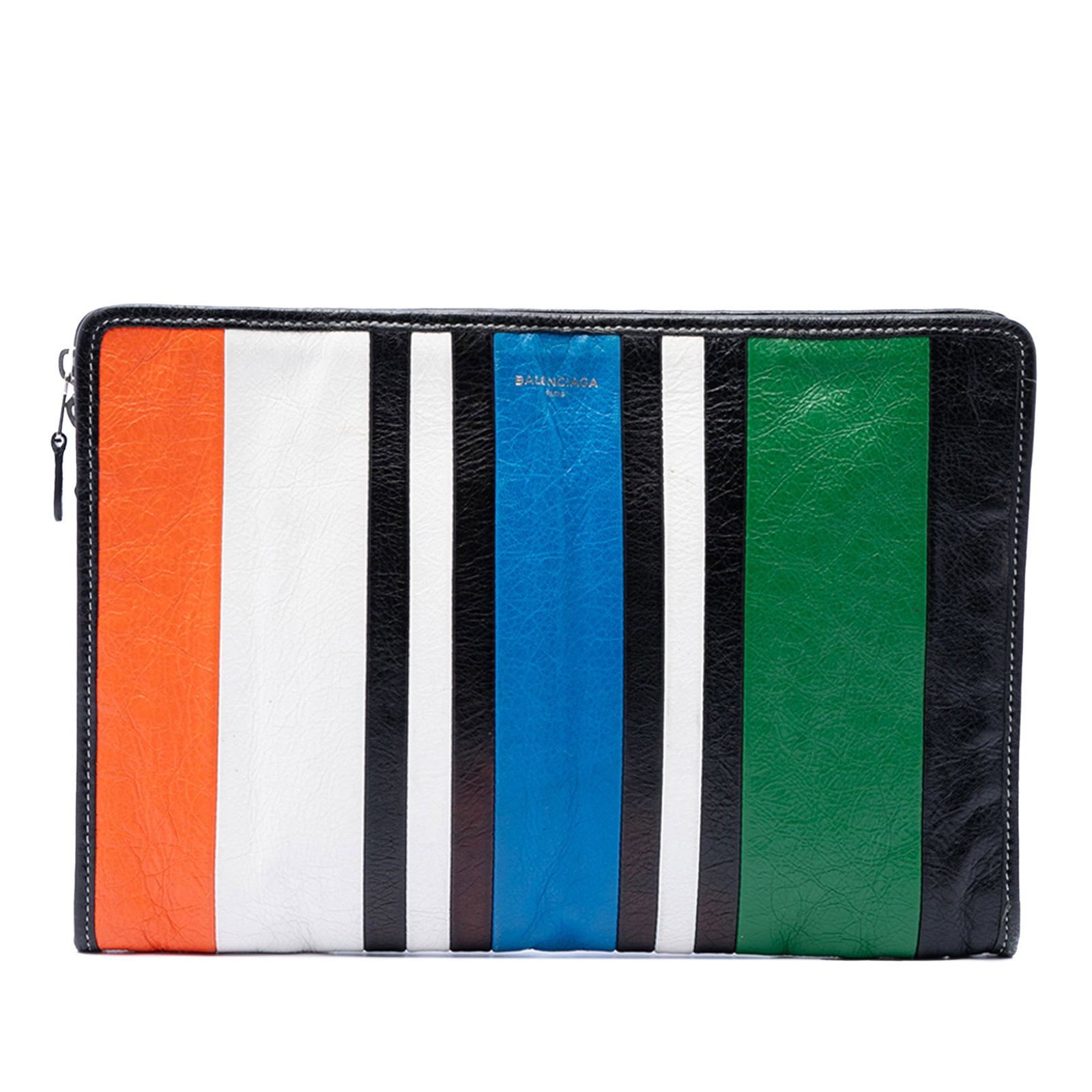 Balenciaga Bazar Lambskin Leather Zip Clutch Bag Black (1 of 6)