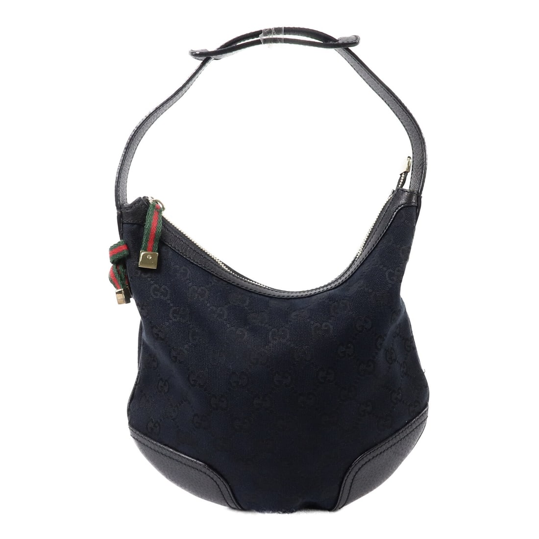 Gucci 162895 GG Shoulder Bag Black Calfskin Canvas: Gucci 162895 GG Shoulder Bag Black Calfskin Canvas A GUCCI shoulder bag in black calfskin (cowhide) and canvas, made in Italy. It features the GG SHW design, model number 162895, and comes with storag
