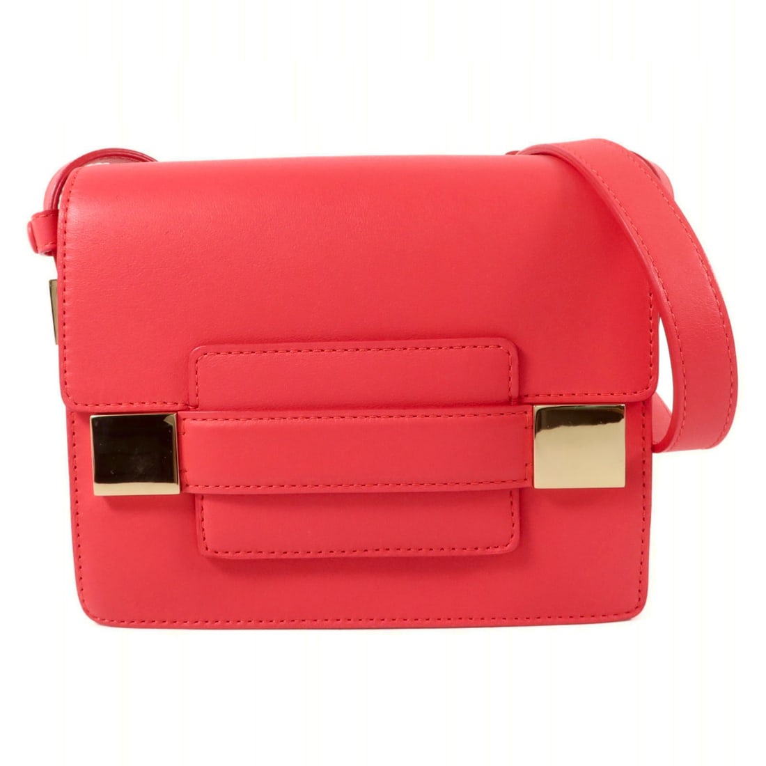 Delvaux Madame Mini Pink Calfskin Shoulder Bag Gold Tone Hardware: Delvaux Madame Mini Pink Calfskin Shoulder Bag Gold Tone Hardware Delvaux Madame Mini shoulder bag in pink calfskin leather with GHW. This women's bag features a flap design and one open interior pock