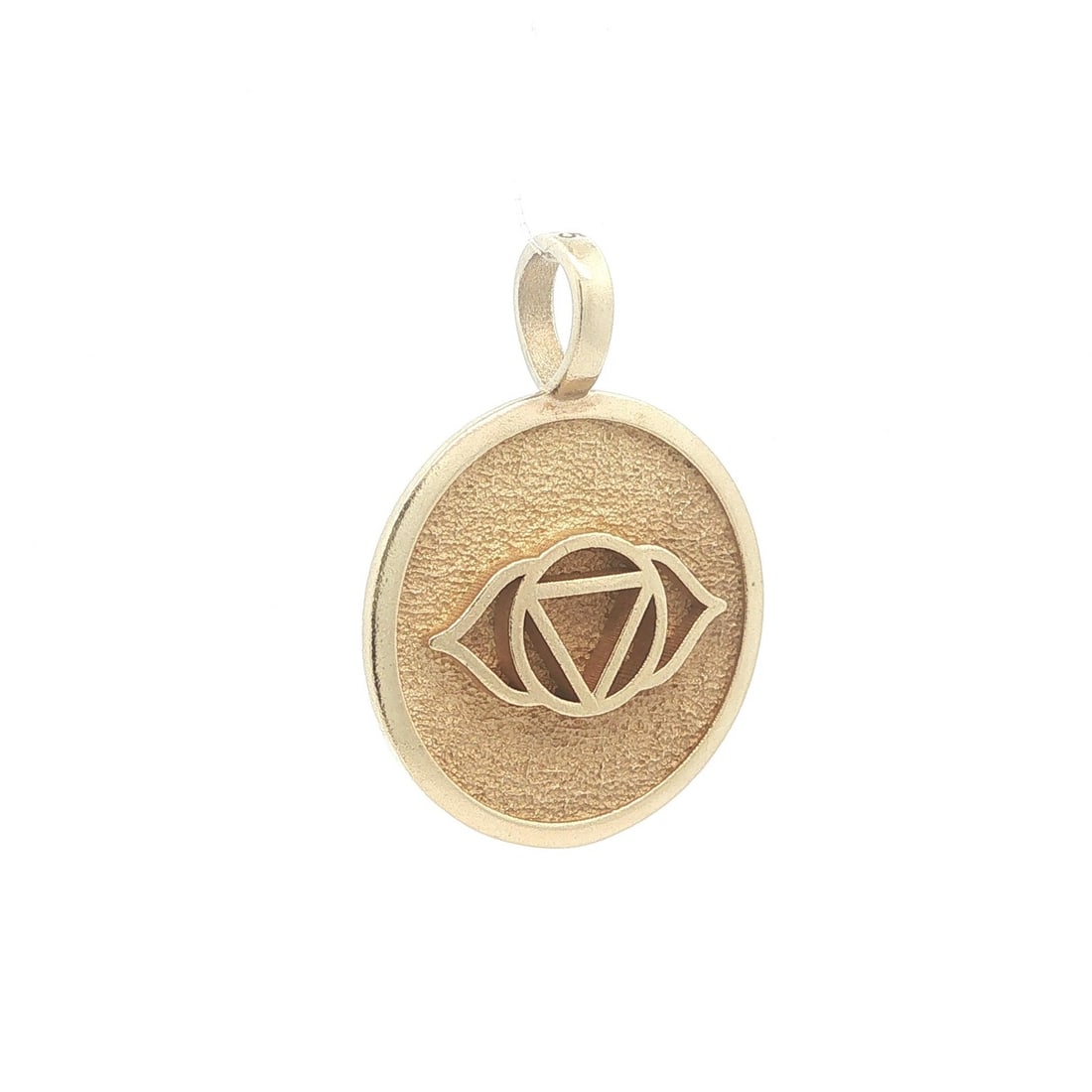 Unbranded 9k Yellow Gold Ajna Chakra Disk Pendant Charm (1 of 8)