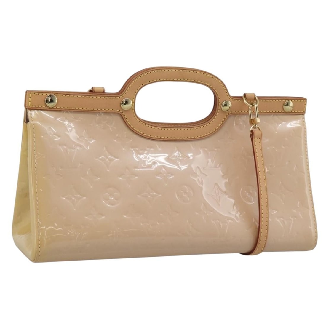 Louis Vuitton M91391 Roxbury Drive Vernis patent leather 2way handbag: Louis Vuitton M91391 Roxbury Drive Vernis patent leather 2way handbag Louis Vuitton Roxbury Drive 2way handbag in Rose flow lantern patent leather, made in France. It comes with a shoulder strap and h