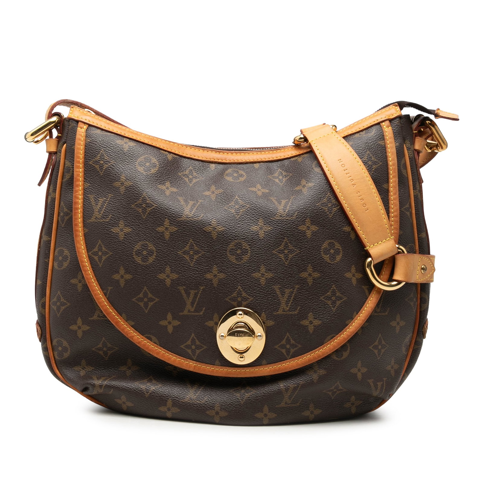 Louis Vuitton Tulum GM Monogram Shoulder Bag Brown: Louis Vuitton Tulum GM Monogram Shoulder Bag Brown Louis Vuitton Monogram Tulum GM shoulder bag crafted with a monogram canvas body and vachetta leather trim. It features a flat vachetta leather strap