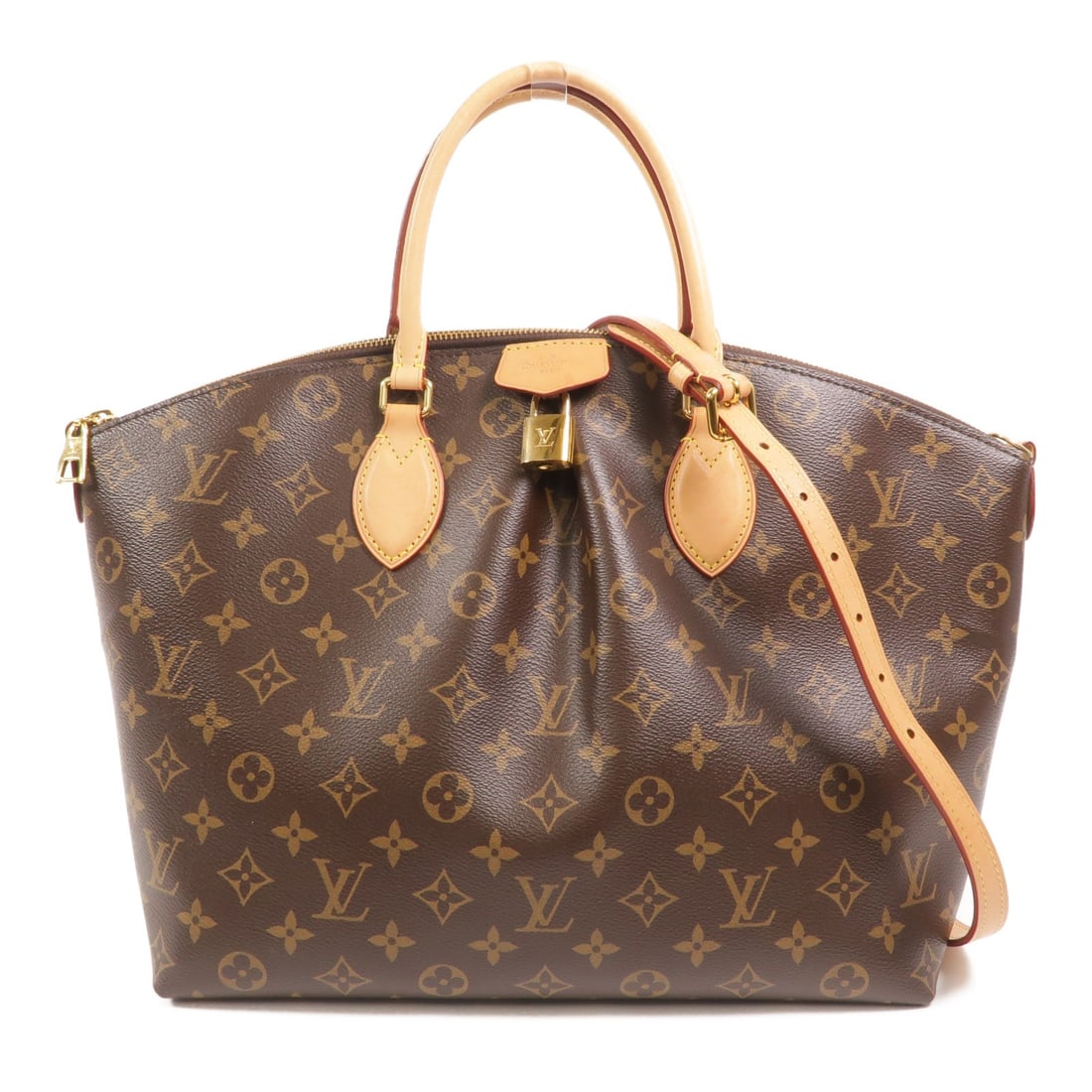 Louis Vuitton Boetie M45987 Monogram 2 Way Shoulder Bag Brown: Louis Vuitton Boetie M45987 Monogram 2 Way Shoulder Bag Brown Louis Vuitton Boetie 2-way shoulder bag in brown Monogram PVC coated canvas. This women's bag features a structured silhouette with three 