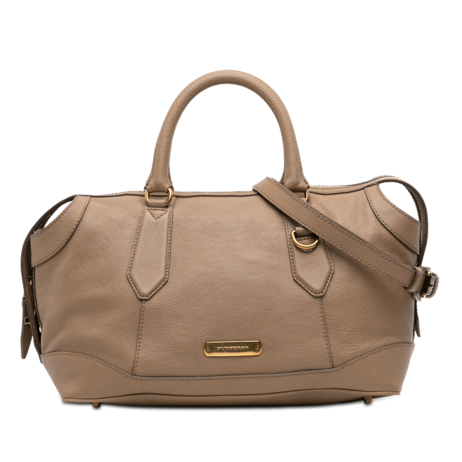 Burberry Kirley Medium Brown Leather Satchel with Adjustable Strap (1 of 11)