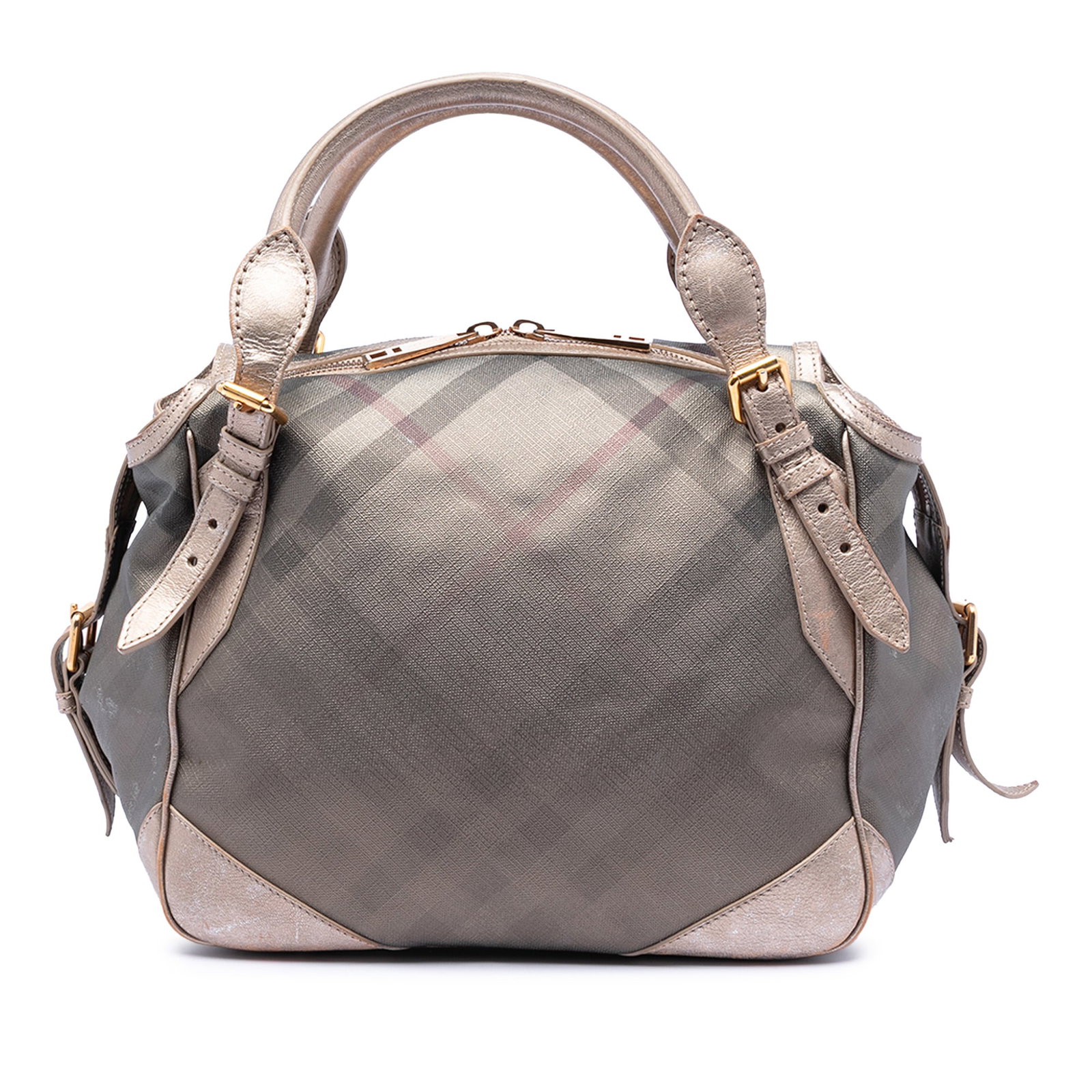Burberry Oakford Smoke Check coated canvas handbag (1 of 8)