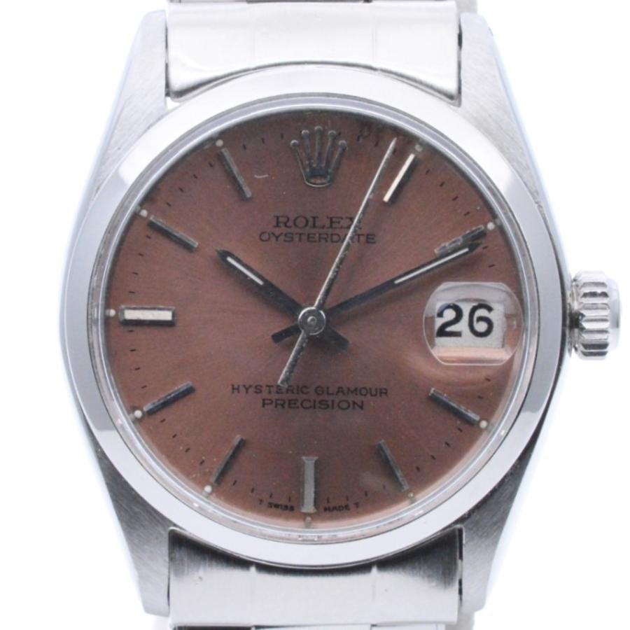 Rolex Oysterdate Precision 6466 unisex 30mm watch aftermarket crystal (1 of 10)