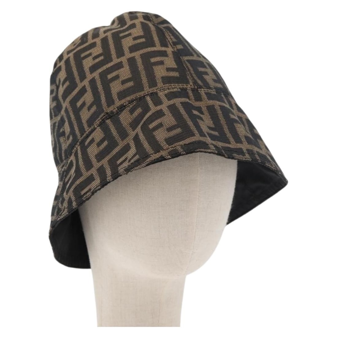 FENDI Zucca Canvas Kids Hat Black Brown Italy: FENDI Zucca Canvas Kids Hat Black Brown Italy FENDI bucket hat in Zucca canvas with a black and brown colorway. This kids' hat is made in Italy and is offered in B condition with reasonable wear and t