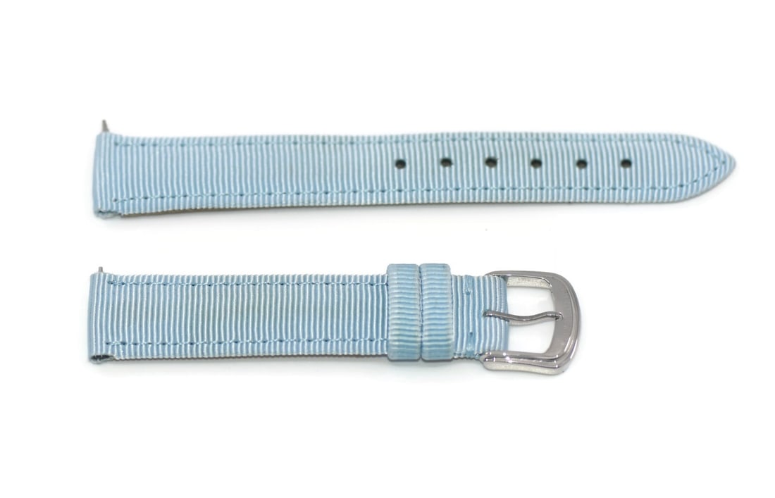 David Yurman Authentic Light Blue Leather Wristwatch Strap 15mm (1 of 2)