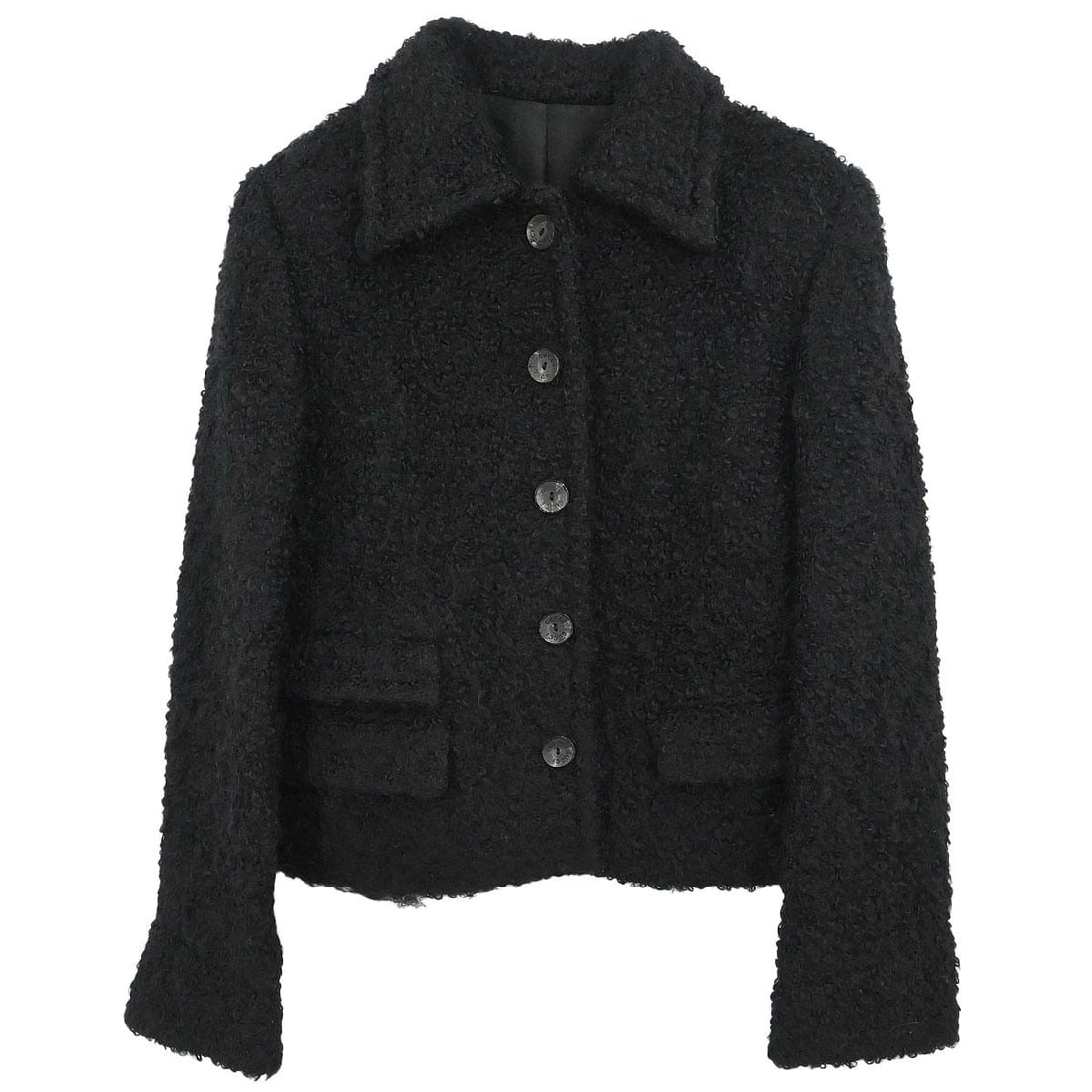 Womens Gucci Black Mid Length Mohair Wool Jacket Size 38 (1 of 16)