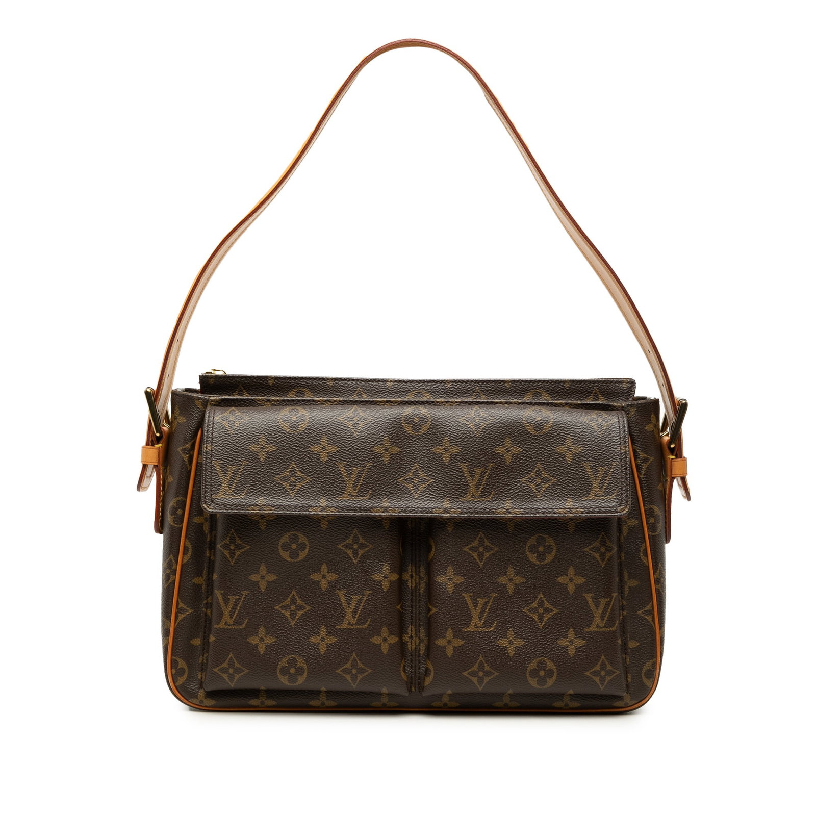 Louis Vuitton Viva Cite GM Monogram Shoulder Bag: Louis Vuitton Viva Cite GM Monogram Shoulder Bag Louis Vuitton Monogram Viva Cite GM shoulder bag crafted with a monogram canvas body and vachetta leather trim. It features an adjustable flat vachetta