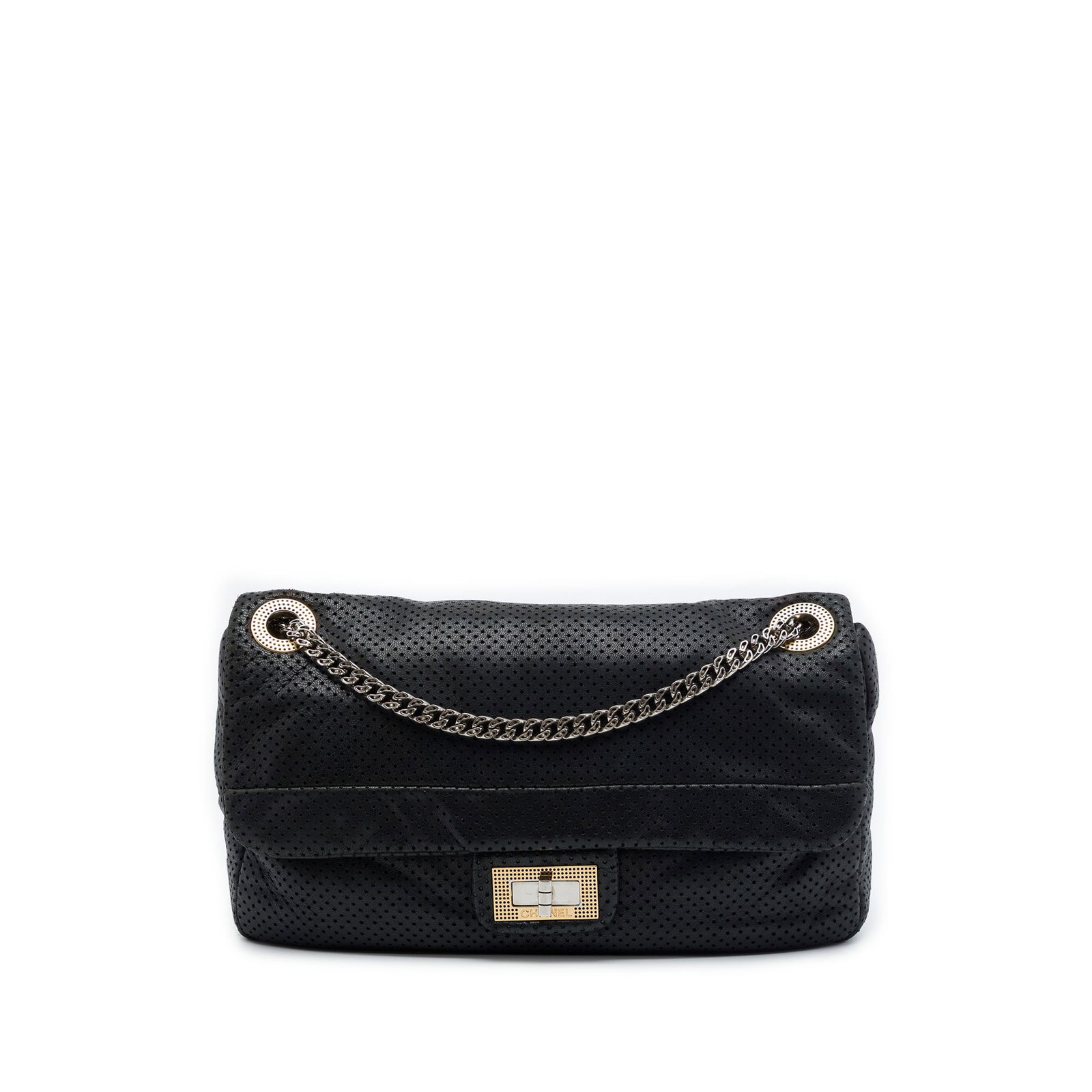 Chanel Reissue 2.55 Drill Flap Medium perforated calfskin shoulder bag (1 of 6)