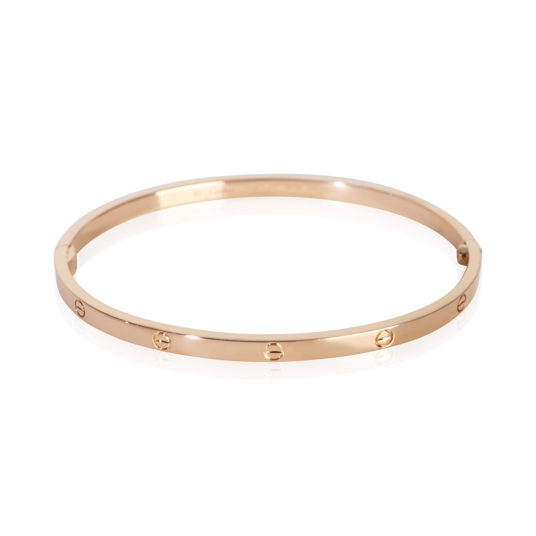 Cartier Small Model Love Bracelet 18k Rose Gold 19 cm: Cartier Small Model Love Bracelet 18k Rose Gold 19 cm Pre-owned Cartier Small Model Love bracelet in rose gold from the Love collection. This men's bracelet features the signature screw clasp design a