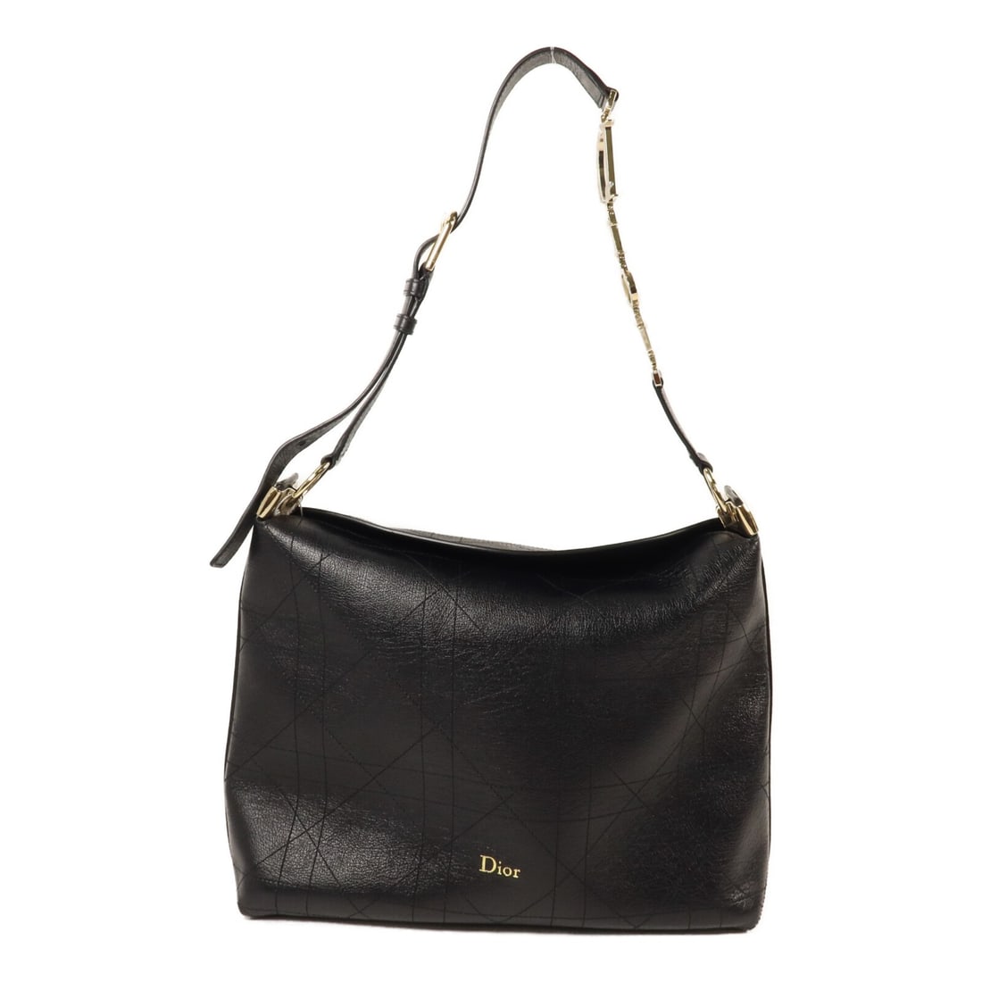Dior Diorly Shoulder Bag Black Calfskin CD GHW M1412OHJW-911: Dior Diorly Shoulder Bag Black Calfskin CD GHW M1412OHJW-911 Christian Dior Diorly shoulder bag in black calfskin with CD GHW styling. This women's shoulder bag features a magnetic pocket, one inside 