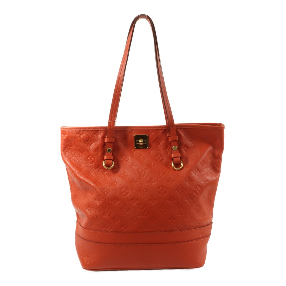 Louis Vuitton Citadine PM M40556 Orange Monogram Empreinte Tote: Louis Vuitton Citadine PM M40556 Orange Monogram Empreinte Tote Louis Vuitton Citadine PM tote bag in orange Monogram Empreinte calfskin. This women's tote features a turn-lock closure, interior zip p