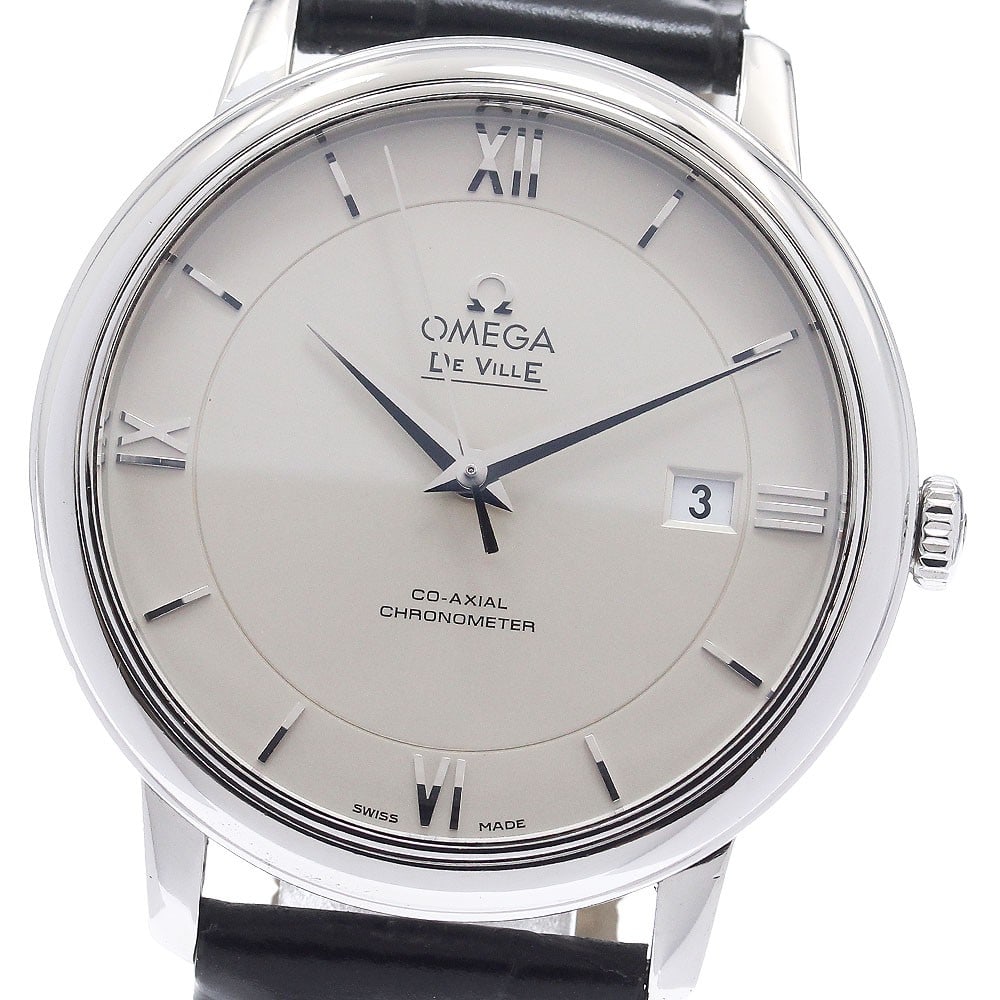 OMEGA De Ville Prestige Co-Axial Date Automatic 40mm Mens Watch: OMEGA De Ville Prestige Co-Axial Date Automatic 40mm Mens Watch Pre-owned OMEGA De Ville Prestige Co-Axial wristwatch with automatic movement and date display. This men's watch features a silver dial 