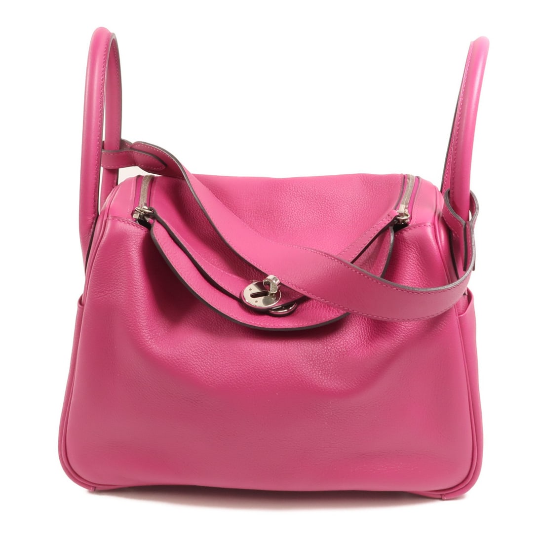 Hermes Lindy 30 Evercolor Calfskin 2way Shoulder Bag Rose Pourpre (1 of 16)