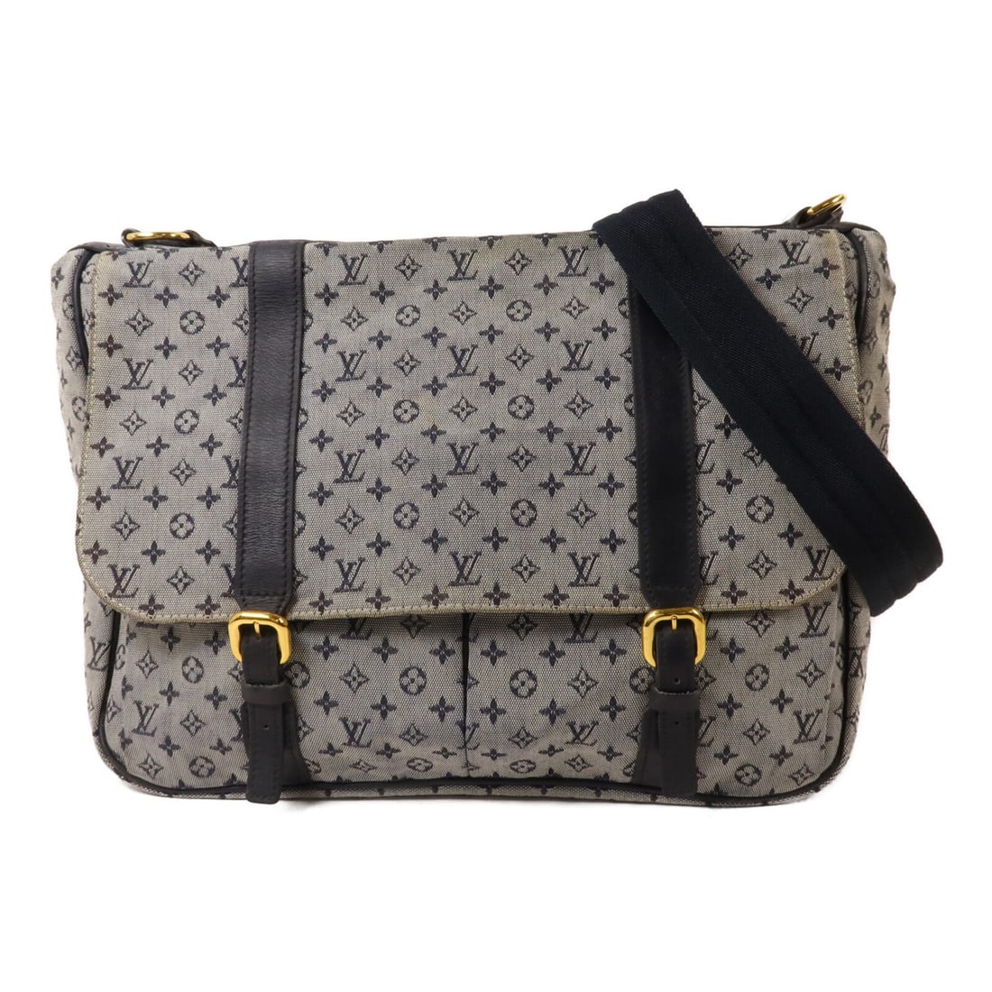 Louis Vuitton Sac Maman M42350 Blue Monogram Mini Lin Shoulder Bag: Louis Vuitton Sac Maman M42350 Blue Monogram Mini Lin Shoulder Bag Louis Vuitton Sac Maman shoulder bag in blue Monogram Mini Lin canvas. This shoulder bag features an adjustable shoulder strap, multi