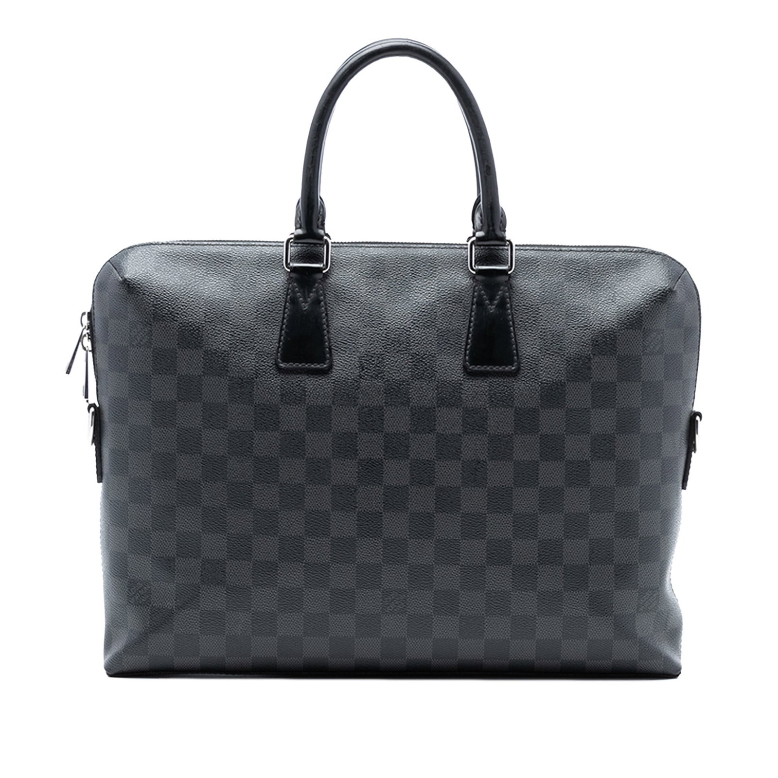 Louis Vuitton Porte Documents Jour briefcase in Damier Graphite canvas: Louis Vuitton Porte Documents Jour briefcase in Damier Graphite canvas This Louis Vuitton Damier Graphite Porte Documents Jour features a signature Damier Graphite canvas body, rolled leather handles,