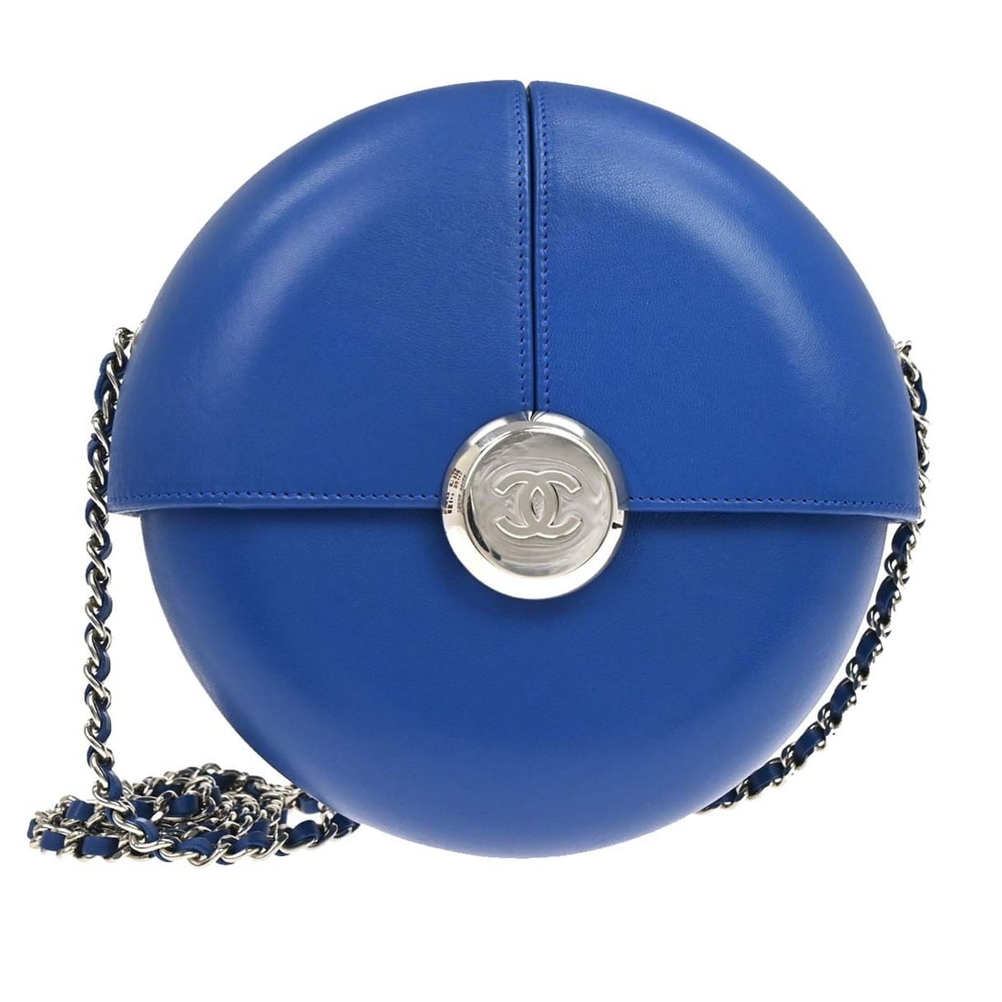 CHANEL Evening In The Air round shoulder bag blue leather (1 of 10)