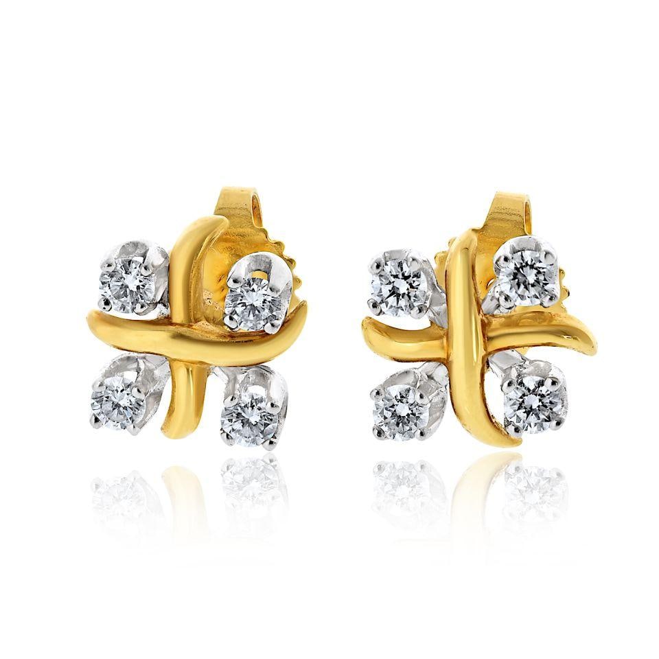 Tiffany Co Schlumberger Diamond Earrings in Platinum and 18K Yellow Gold: Tiffany Co Schlumberger Diamond Earrings in Platinum and 18K Yellow Gold Pre-owned Tiffany & Co. Schlumberger earrings crafted in platinum and 18K yellow gold, accented with approximately 0.28 cts. of