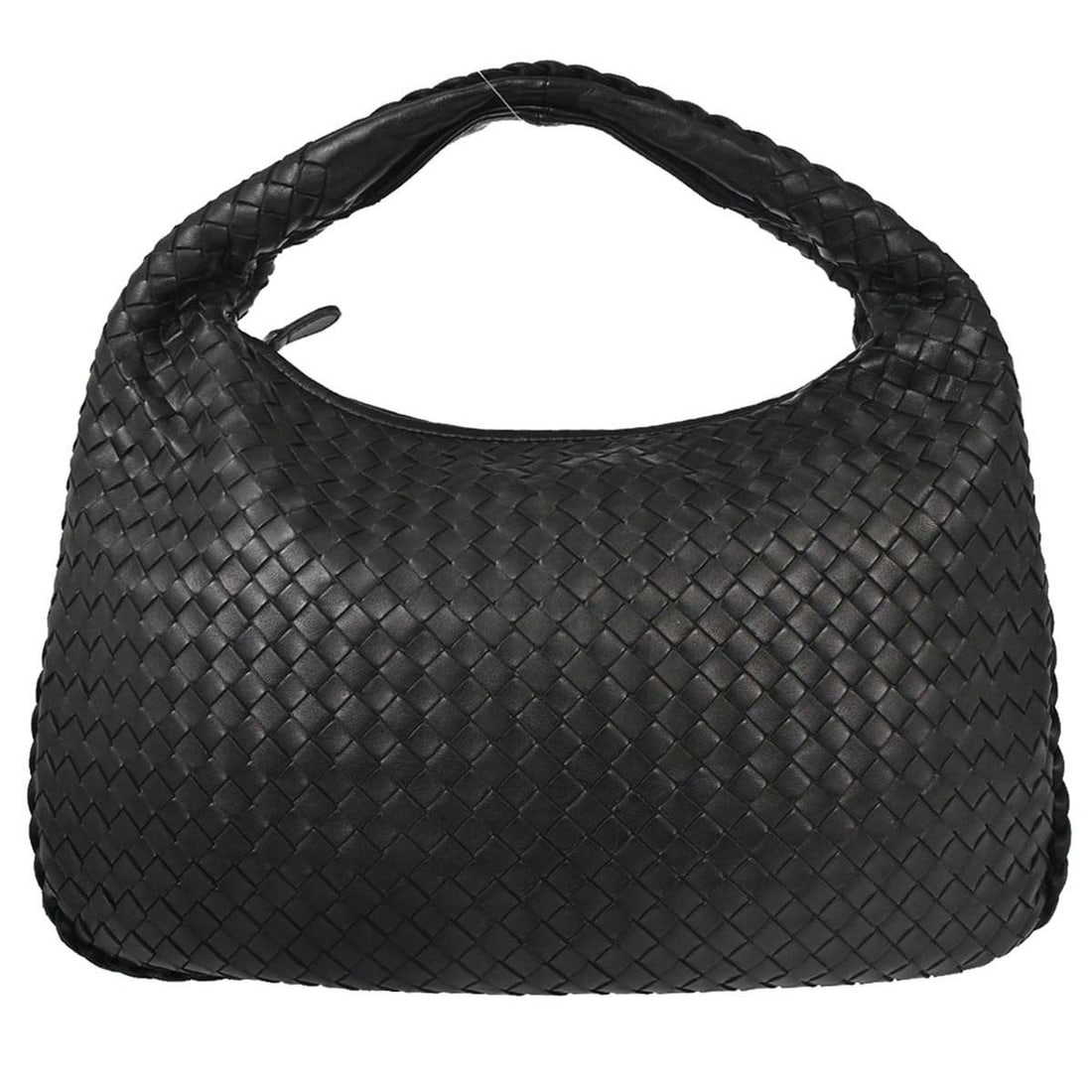 Bottega Veneta Intrecciato black lambskin hobo bag with mirror (1 of 15)