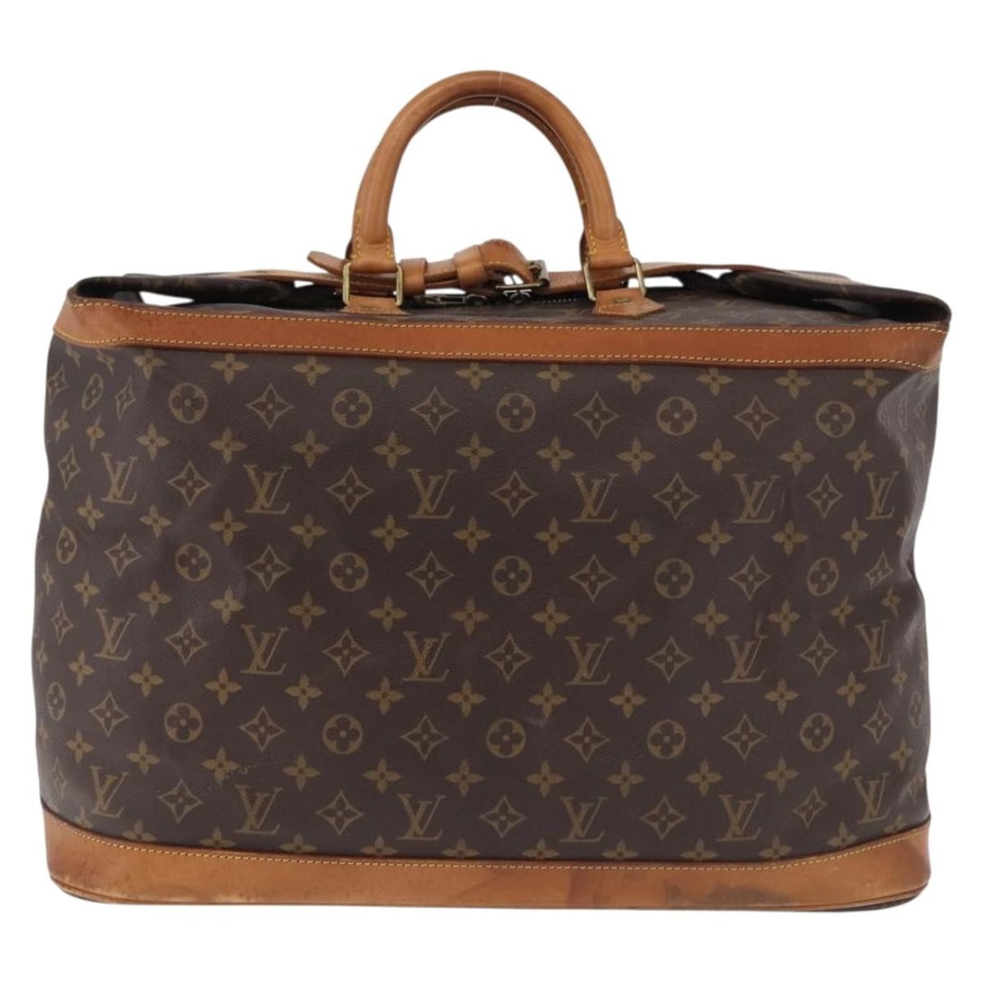 Louis Vuitton Cruiser Monogram Canvas Travel Bag Brown: Louis Vuitton Cruiser Monogram Canvas Travel Bag Brown Louis Vuitton Cruiser Monogram travel bag in brown canvas with leather trim and hardware. This unisex piece is made in France and remains a pract