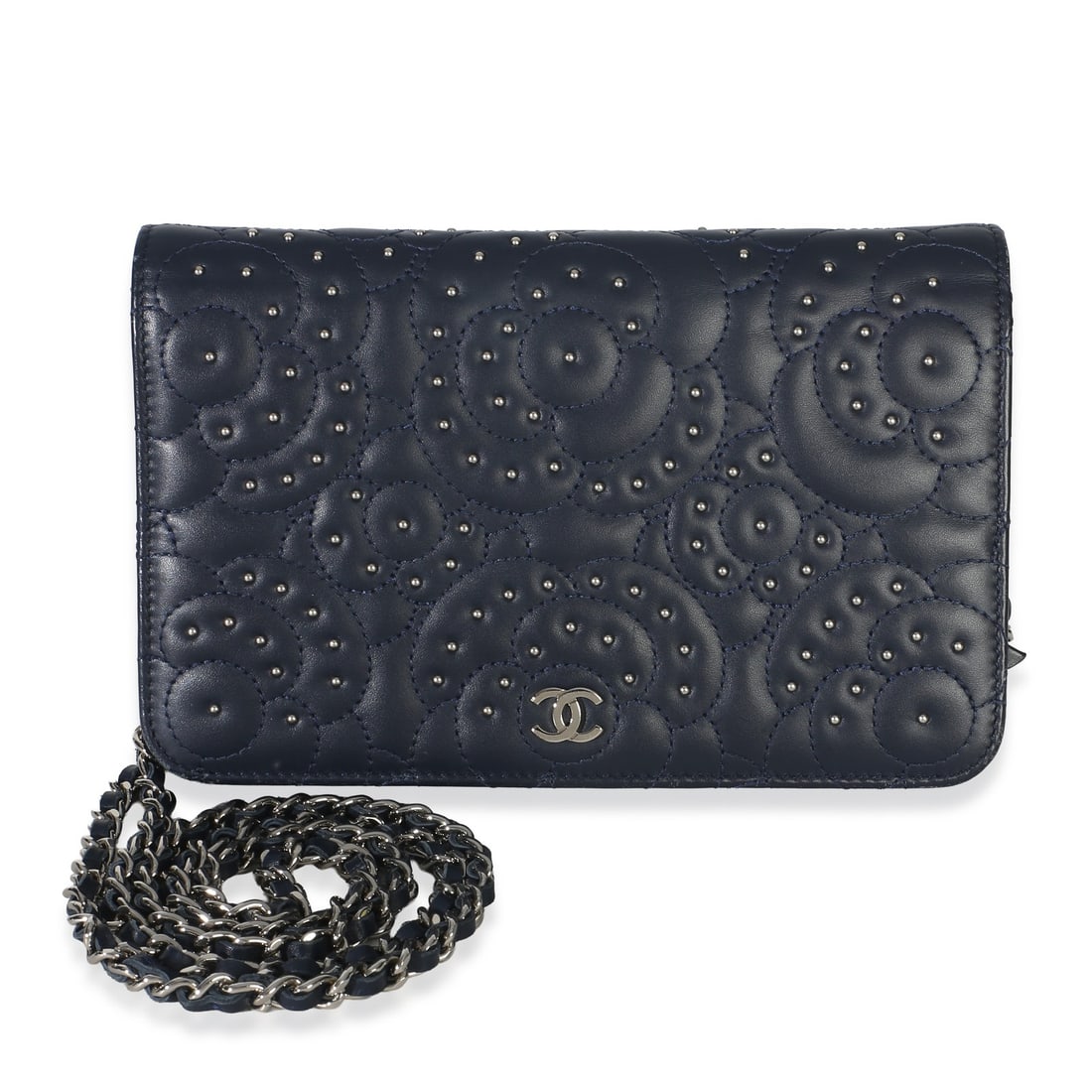 Chanel Wallet on Chain Blue Leather Shoulder Bag with Box (1 of 9)