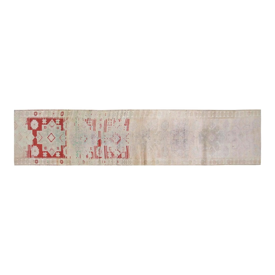 2'8 x 12'3 Wool Kurdish Rug Hand Knotted Turkish Vintage: 2'8 x 12'3 Wool Kurdish Rug Hand Knotted Turkish Vintage This vintage Turkish Tribal Kurdish rug is hand-knotted from wool using traditional techniques, showcasing expert craftsmanship and enduring qu