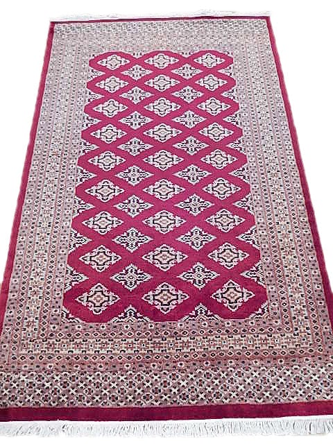 Hand-Crafted Red Jaldar Bokhara Area Rug 4'1 x 6'5 Pakistan (1 of 7)