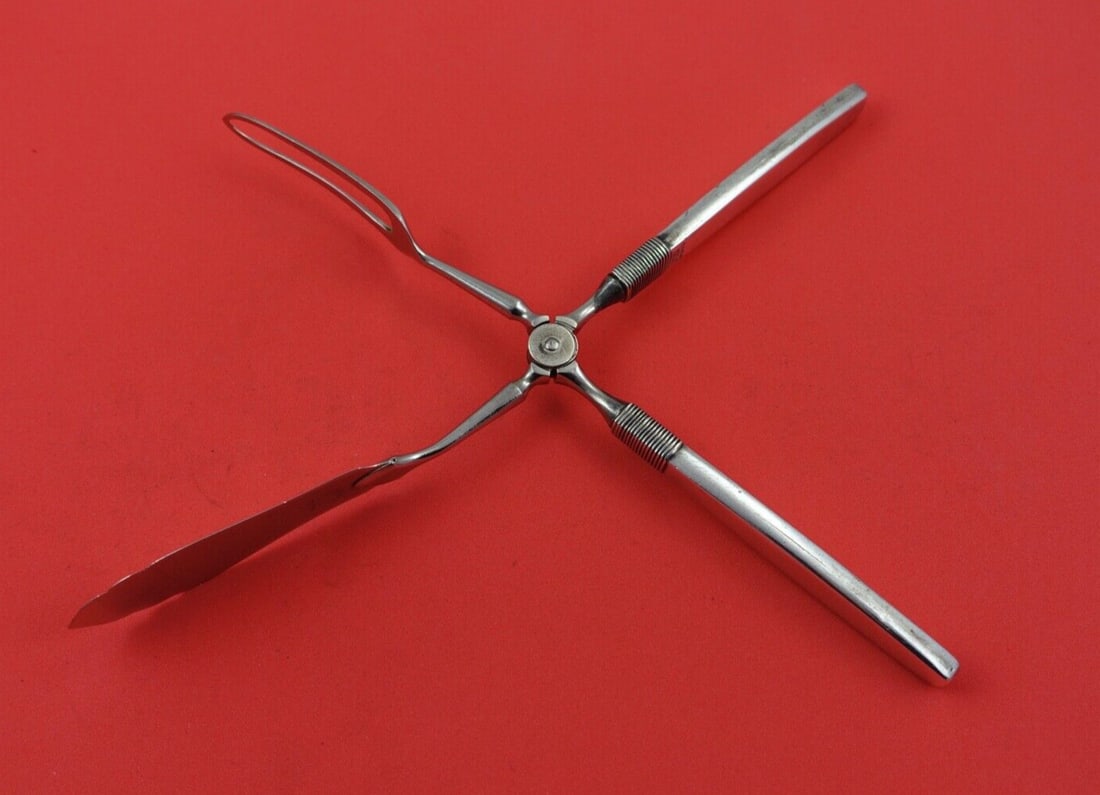 Frantz Hingelberg Silver Thread Sterling Silver Pastry Tong 8 3/4" (1 of 2)