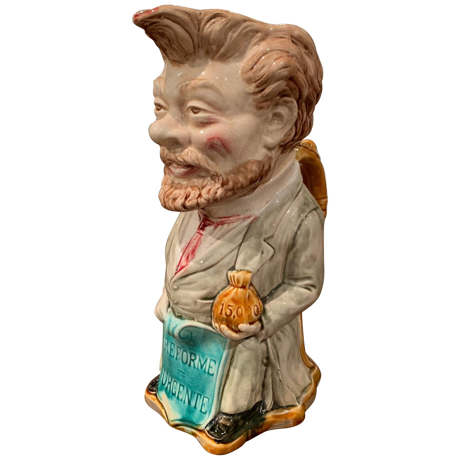 Onnaing Early 20th Century Majolica Pitcher Camille Pelletan (1 of 12)