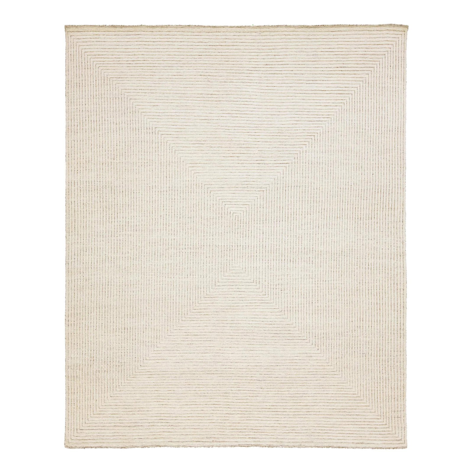 Contemporary Beige Wool Rug with Geometric Design 7'11 x 9'10 (1 of 8)