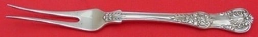 Tiffany & Co English King Sterling Silver 6 Inch Fruit Fork: Tiffany & Co English King Sterling Silver 6 Inch Fruit Fork This exquisite fruit fork from Tiffany & Co. features a classic 2-tine design in the renowned English King pattern. Made from high-quality s