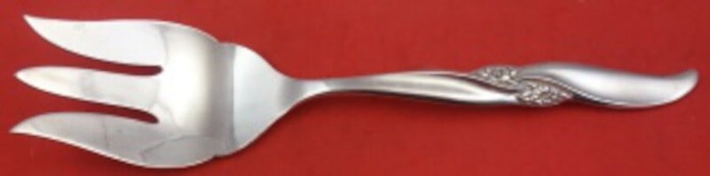 Northumbria Lake Louise Sterling Silver 3-Tine Cold Meat Fork 9 1/4" (1 of 1)
