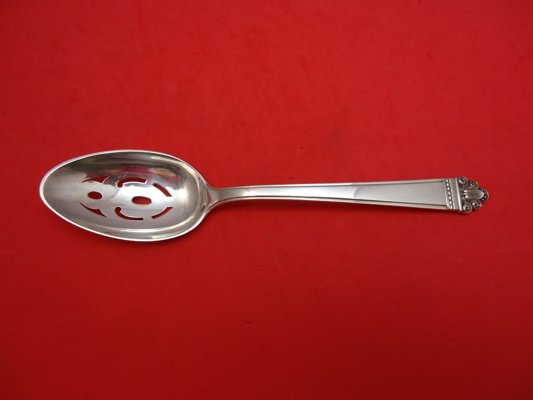 Watson Juliana Sterling Silver Slotted Serving Spoon 8 1/2 (1 of 1)