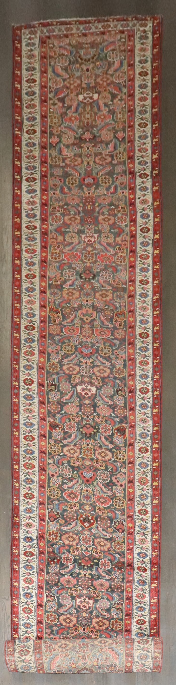 3' 4" x 31' 8" Antique N.W. Persian Runner (1 of 7)