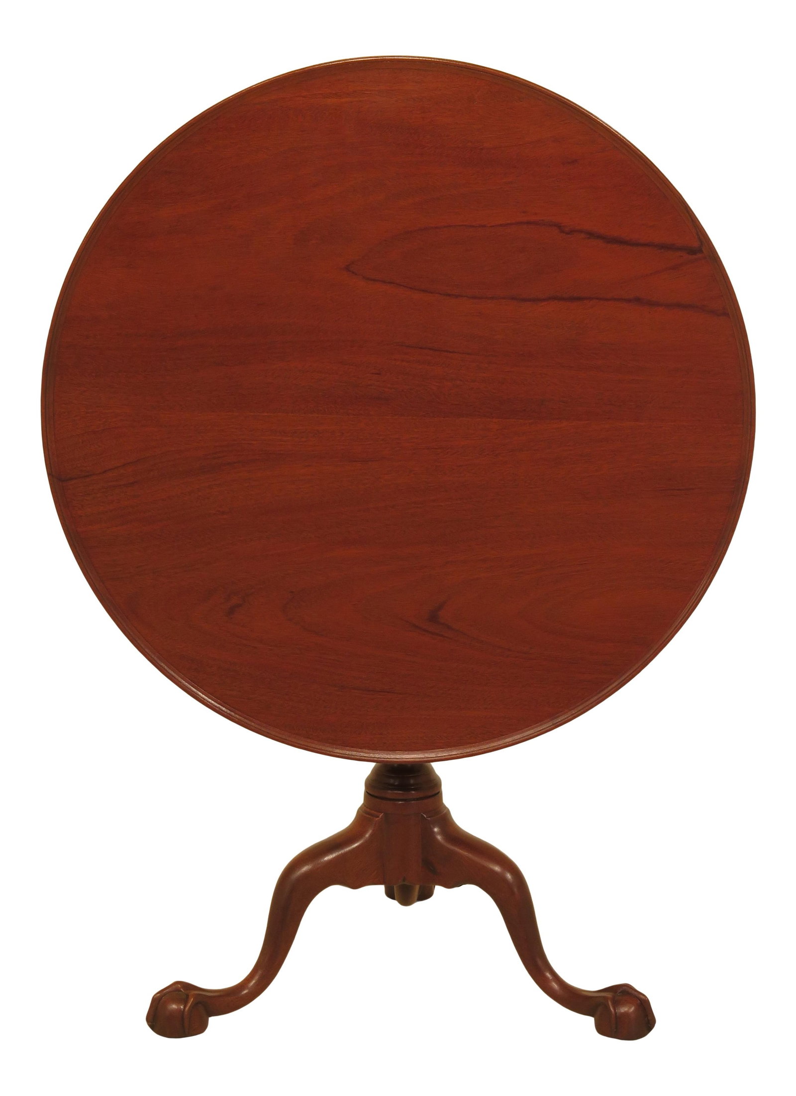 1970s Kittinger Mahogany Colonial Williamsburg Tilt Top Table (1 of 10)