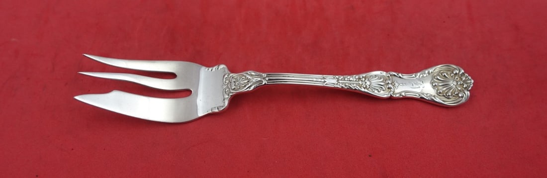 Gorham King George Sterling Silver 3-Tine Pie Fork 7": Gorham King George Sterling Silver 3-Tine Pie Fork 7" Enhance your dining experience with this exquisite 7" pie fork, part of the elegant King George pattern by Gorham. Crafted from high-quality sterl