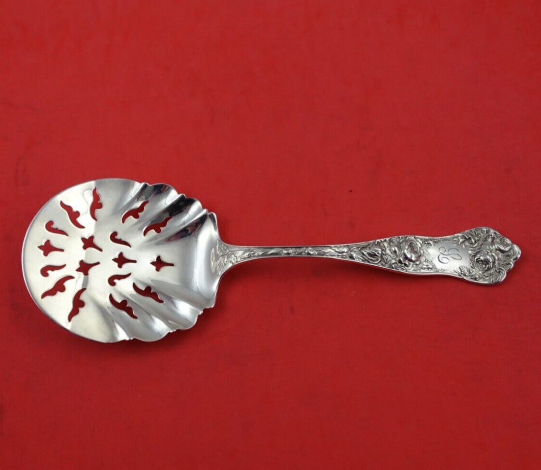 Shiebler American Beauty Sterling Silver Tomato Server 7 5/8 Inch: Shiebler American Beauty Sterling Silver Tomato Server 7 5/8 Inch This exquisite tomato server is crafted from high-quality sterling silver and features the elegant American Beauty pattern by Shiebler