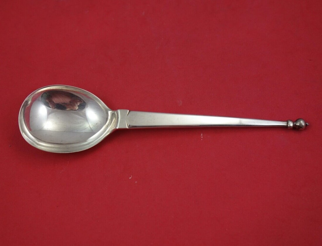 1911 English Estate Sterling Silver Preserve Spoon by George Jackson & David Fullerton 8 inches (1 of 2)