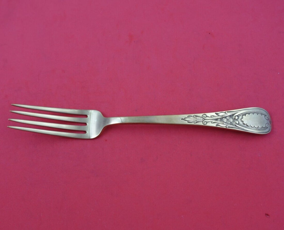Tuttle Windsor Castle Vermeil Sterling Silver Dinner Fork 8 inch (1 of 3)