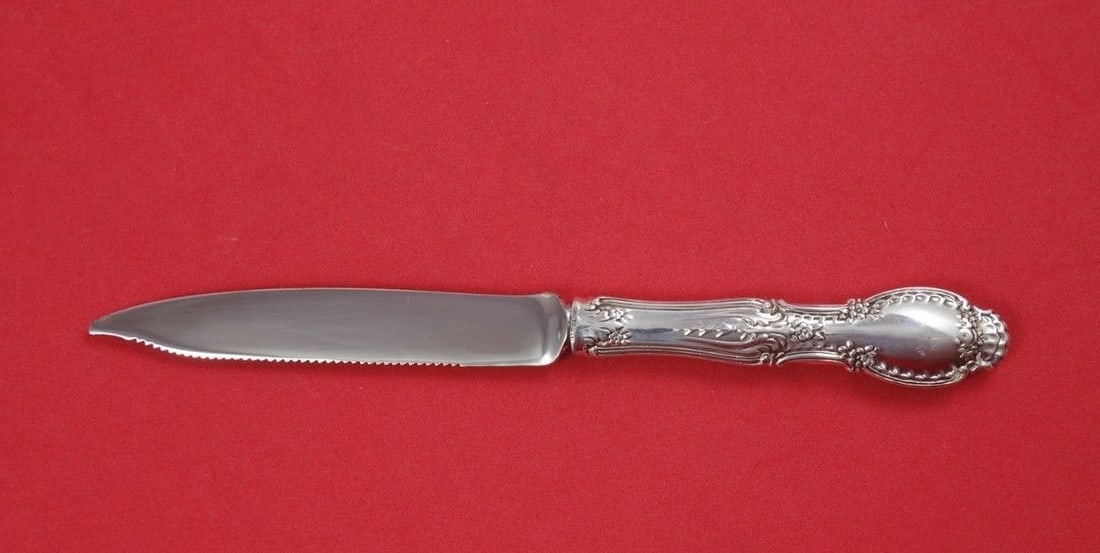Tiffany Richelieu Sterling Silver 7 Inch Serrated Fruit Knife: Tiffany Richelieu Sterling Silver 7 Inch Serrated Fruit Knife This exquisite fruit knife is part of the Richelieu pattern by Tiffany & Co., crafted from sterling silver. The knife features a serrated,