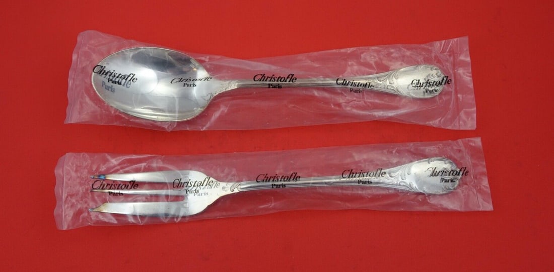 Christofle Marly Silverplate Vegetable Serving Set 10" Factory Sealed (1 of 2)