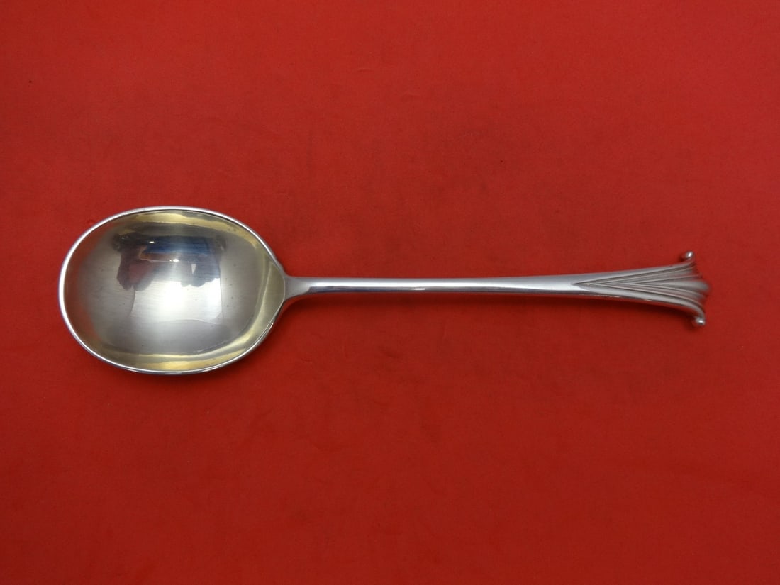 Worcester English Onslow Sterling Silver Cream Soup Spoon 6.5 inches (1 of 2)