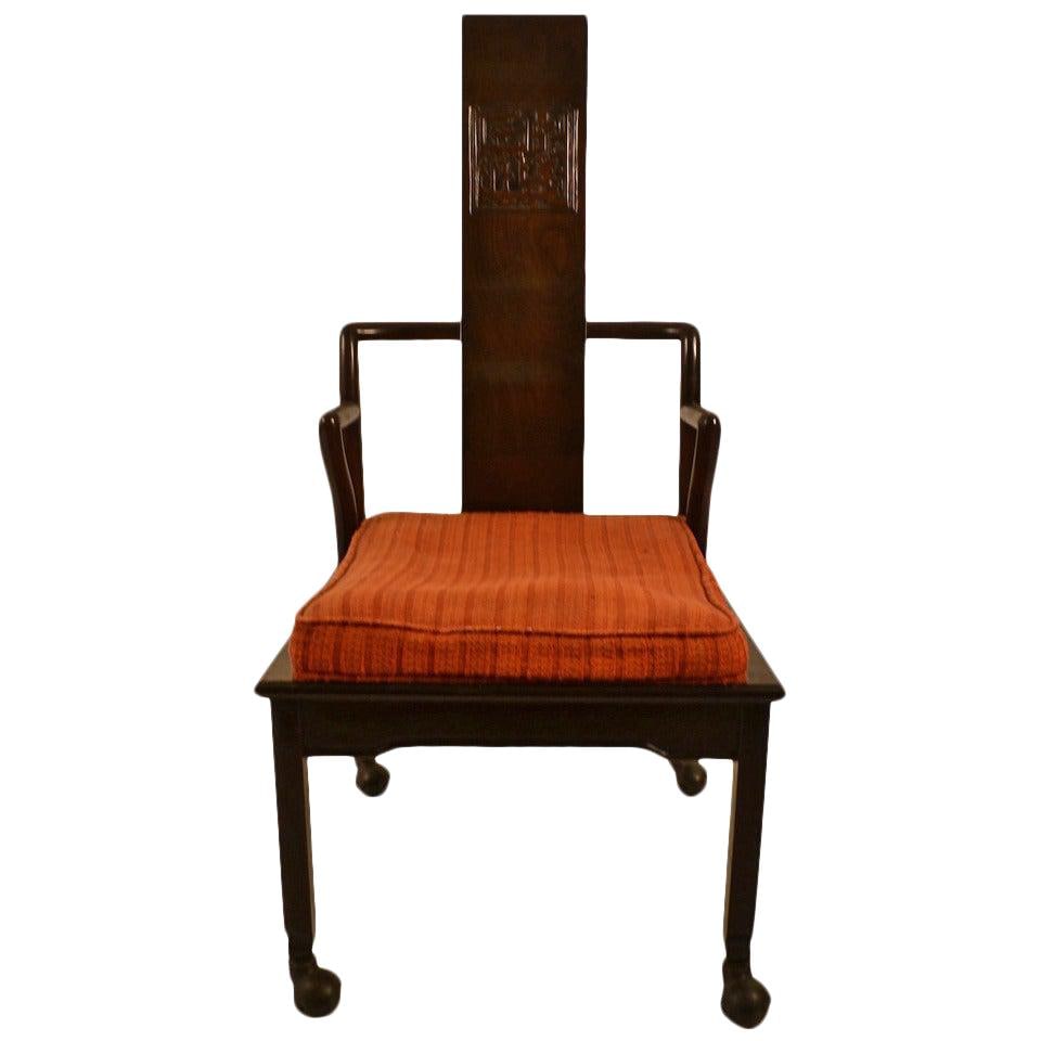 Widdicomb 1950s Asia Modern Chinese Style Armchair: Widdicomb 1950s Asia Modern Chinese Style Armchair This stylish Asia Modern Chinese Style armchair is a standout piece from the Widdicomb Far East Collection, dating back to the 1950s. It features a s