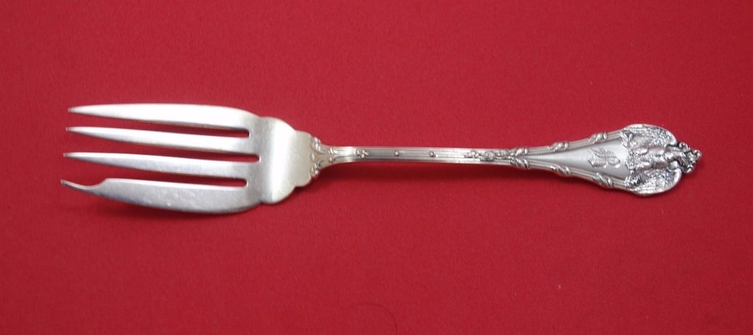 Rare National Pattern Sterling Silver Salad Fork by Durgin 6": Rare National Pattern Sterling Silver Salad Fork by Durgin 6" This exquisite salad fork is a rare piece from the National pattern by Durgin, crafted from high-quality sterling silver. Measuring 6 inch