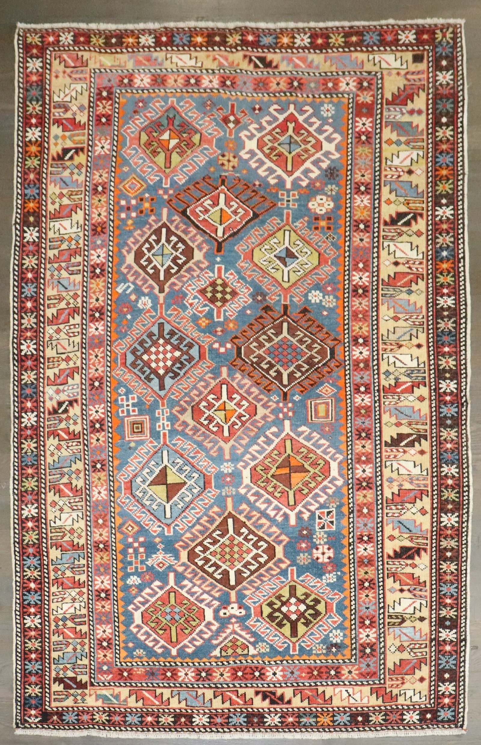 3' 1" x 5' 5" Late 19th Century Shirvan Caucasian Rug: 3' 1" x 5' 5" Late 19th Century Shirvan Caucasian Rug Late 19th century Caucasian Shirvan rug in a small format. This pre-owned piece is identified as a Caucasian Shirvan rug and retains its antique c