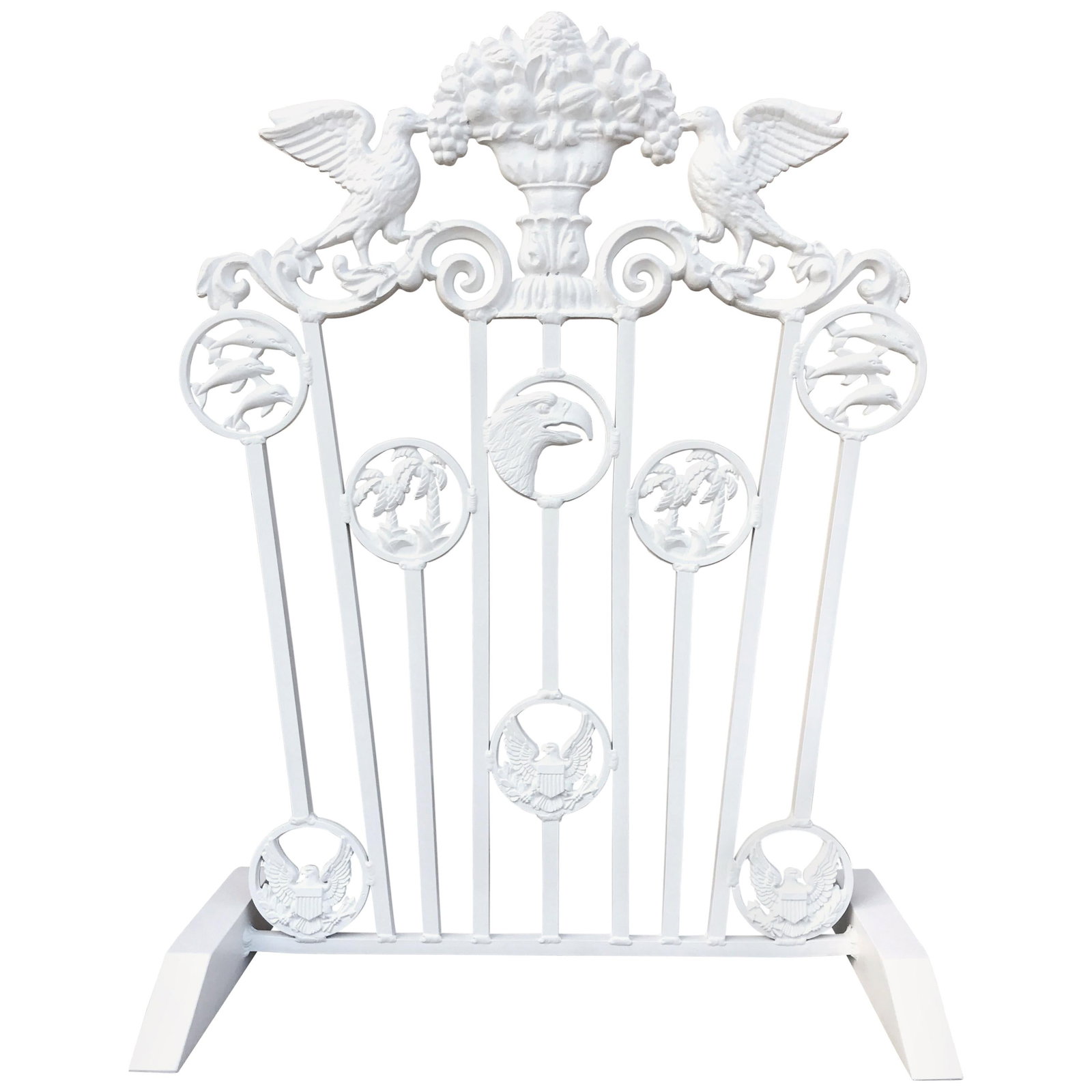 Rare Truman Little White House Firescreen Garden Grate 1940s Hollywood Regency (1 of 13)