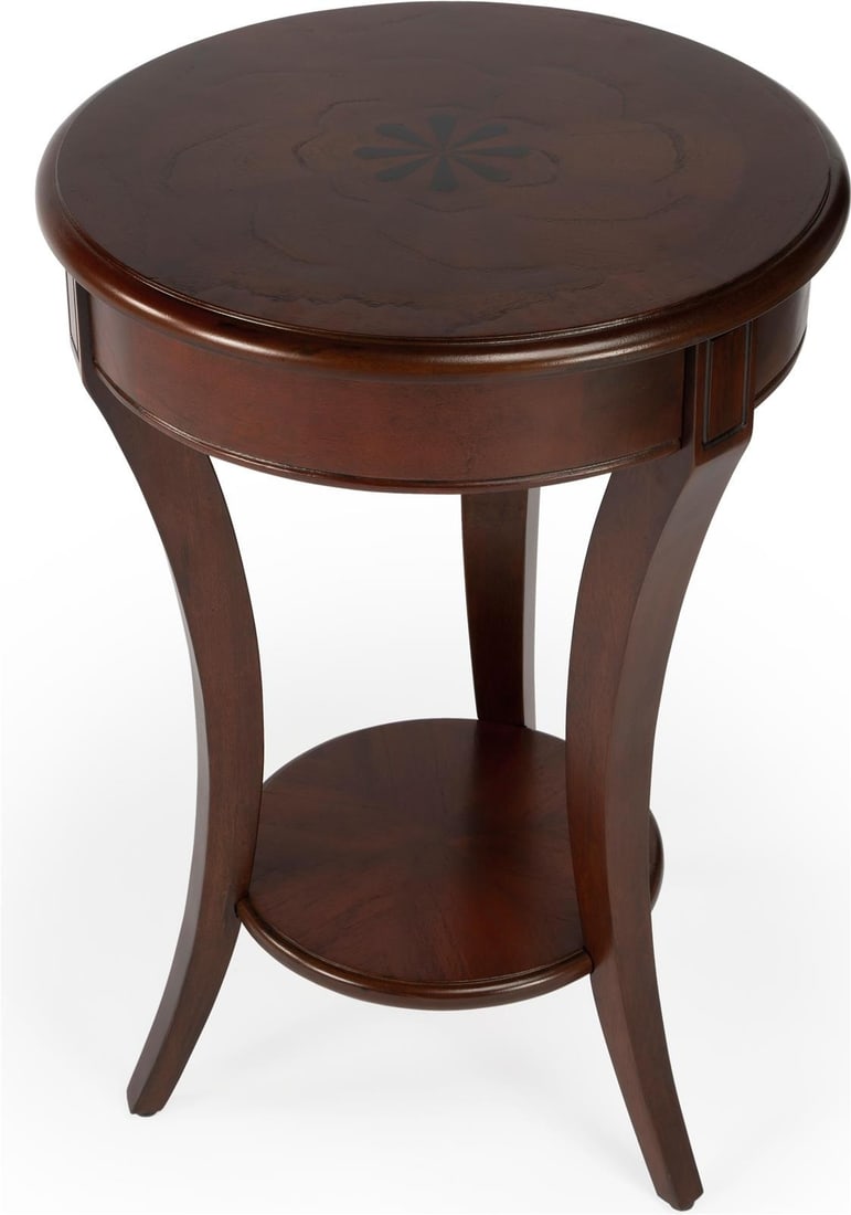 Butler Classic Round Side Table in Dark Brown Cherry Finish (1 of 7)